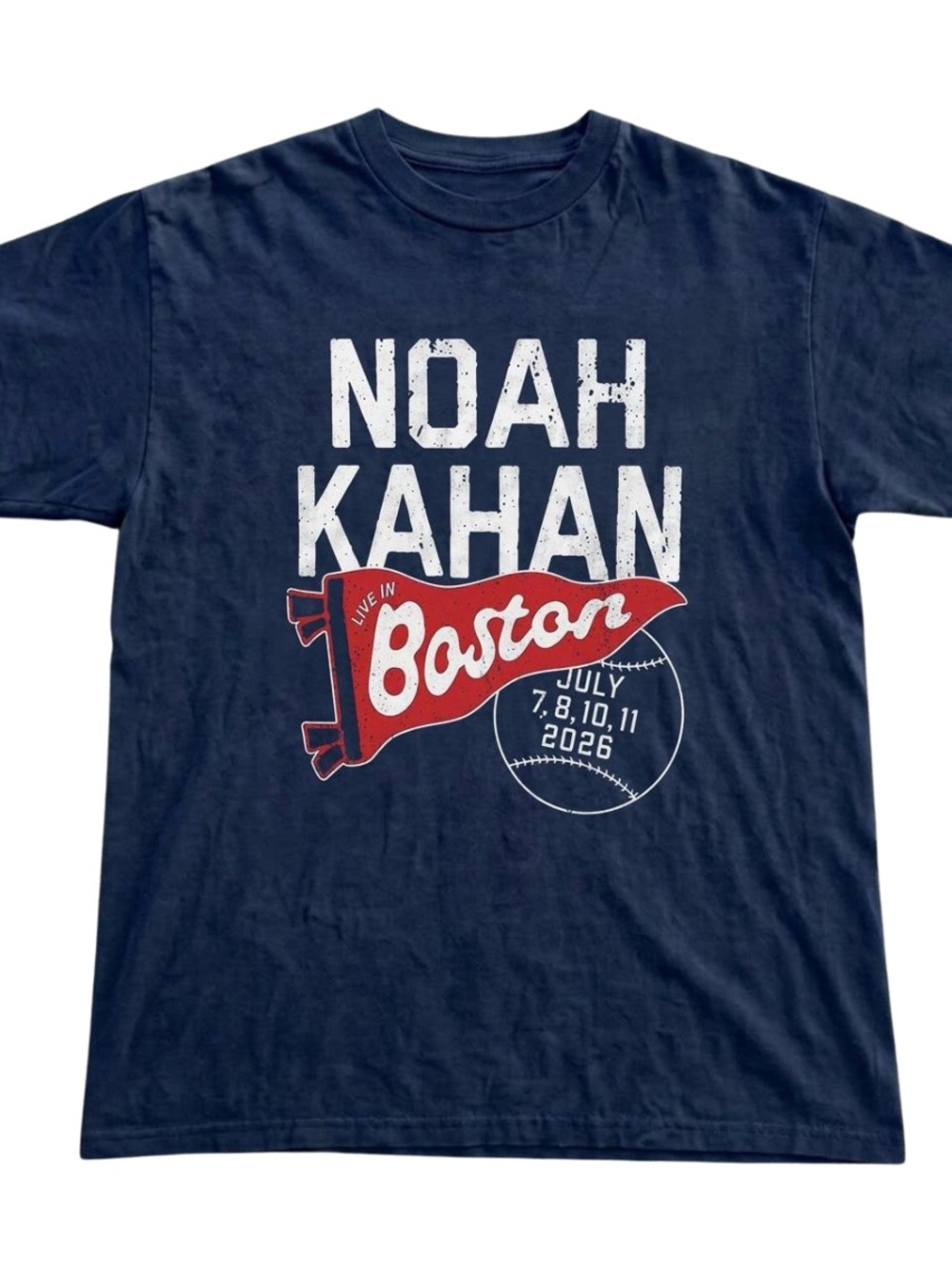 Classic Navy Noah Kahan Boston Graphic Tee Unisex Gift For Fan